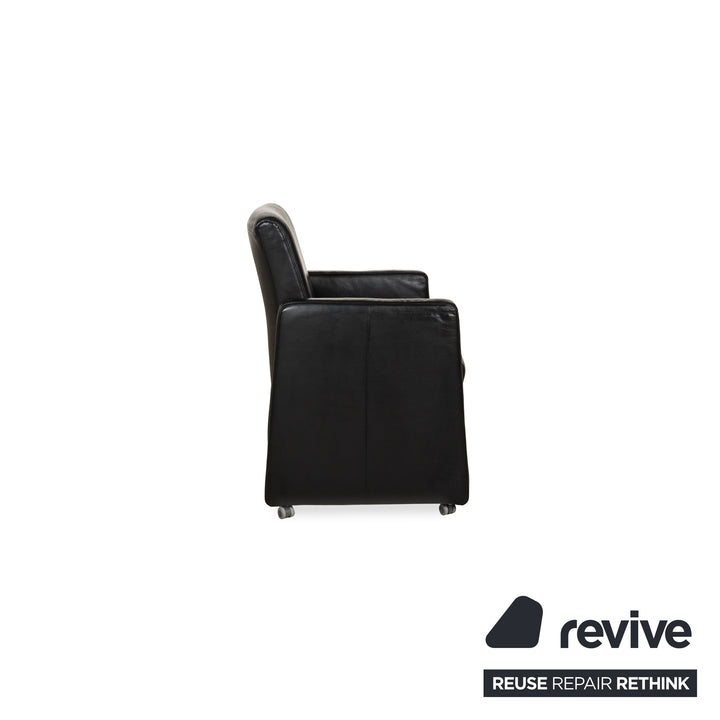 Fauteuil en cuir Himolla noir
