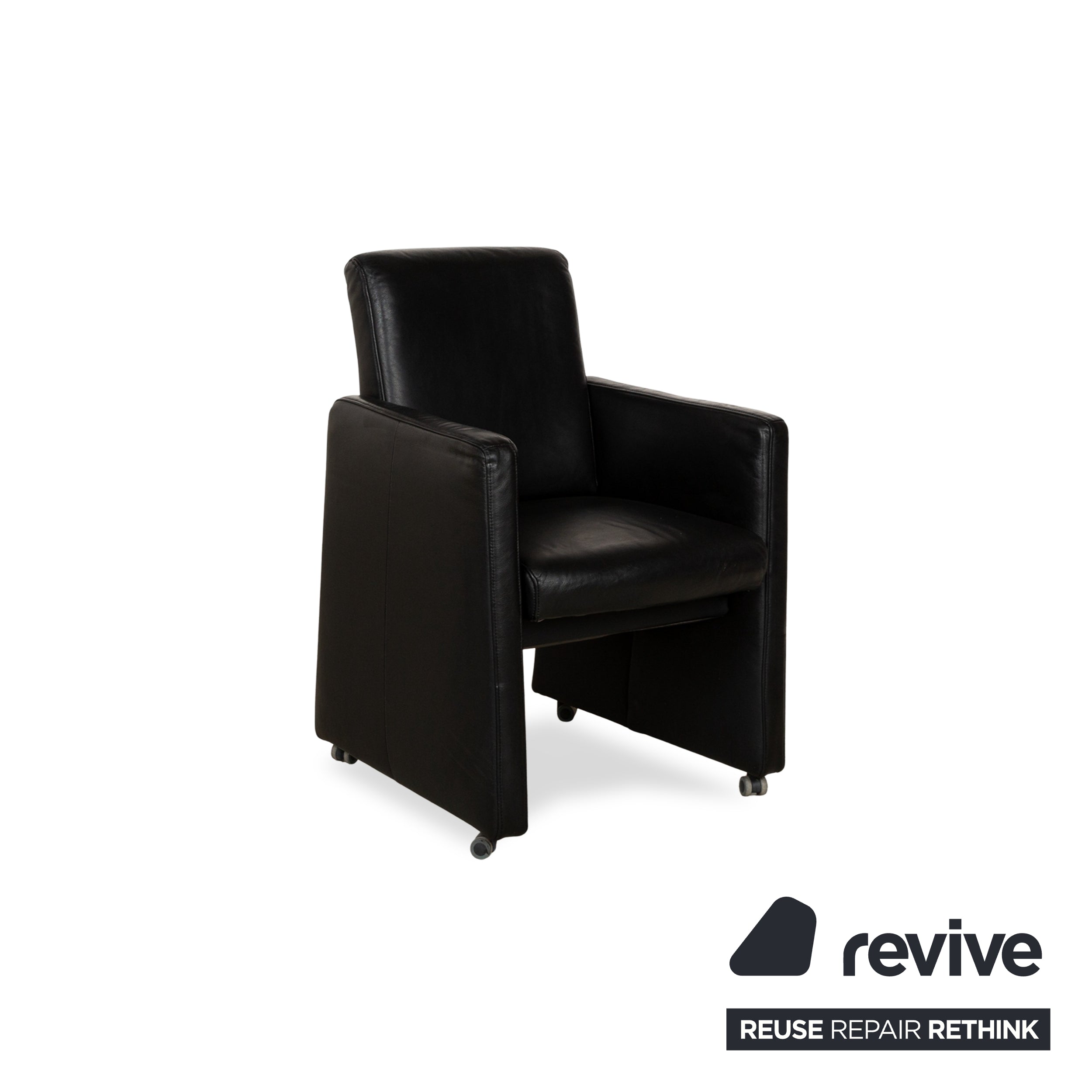 Fauteuil en cuir Himolla noir