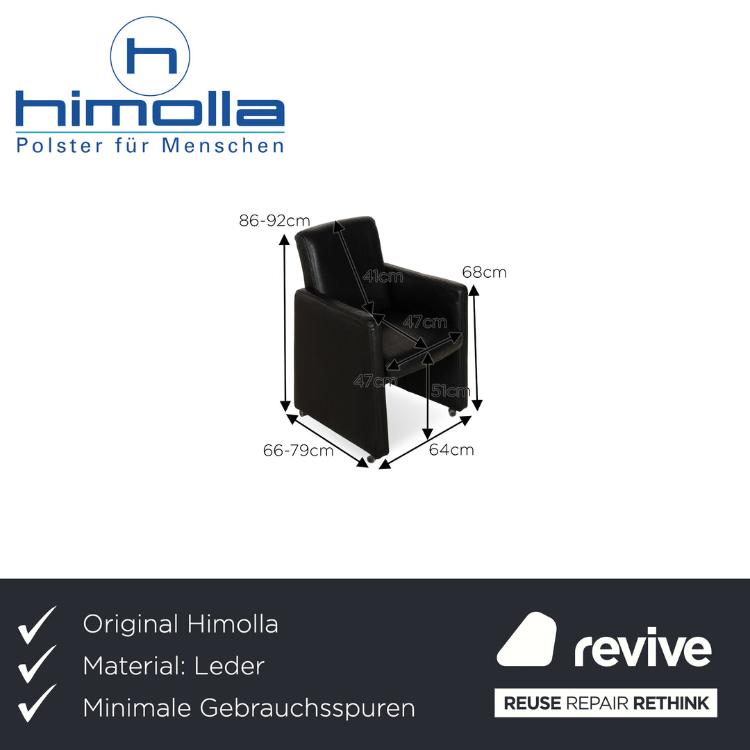 Himolla Leder Sessel Schwarz
