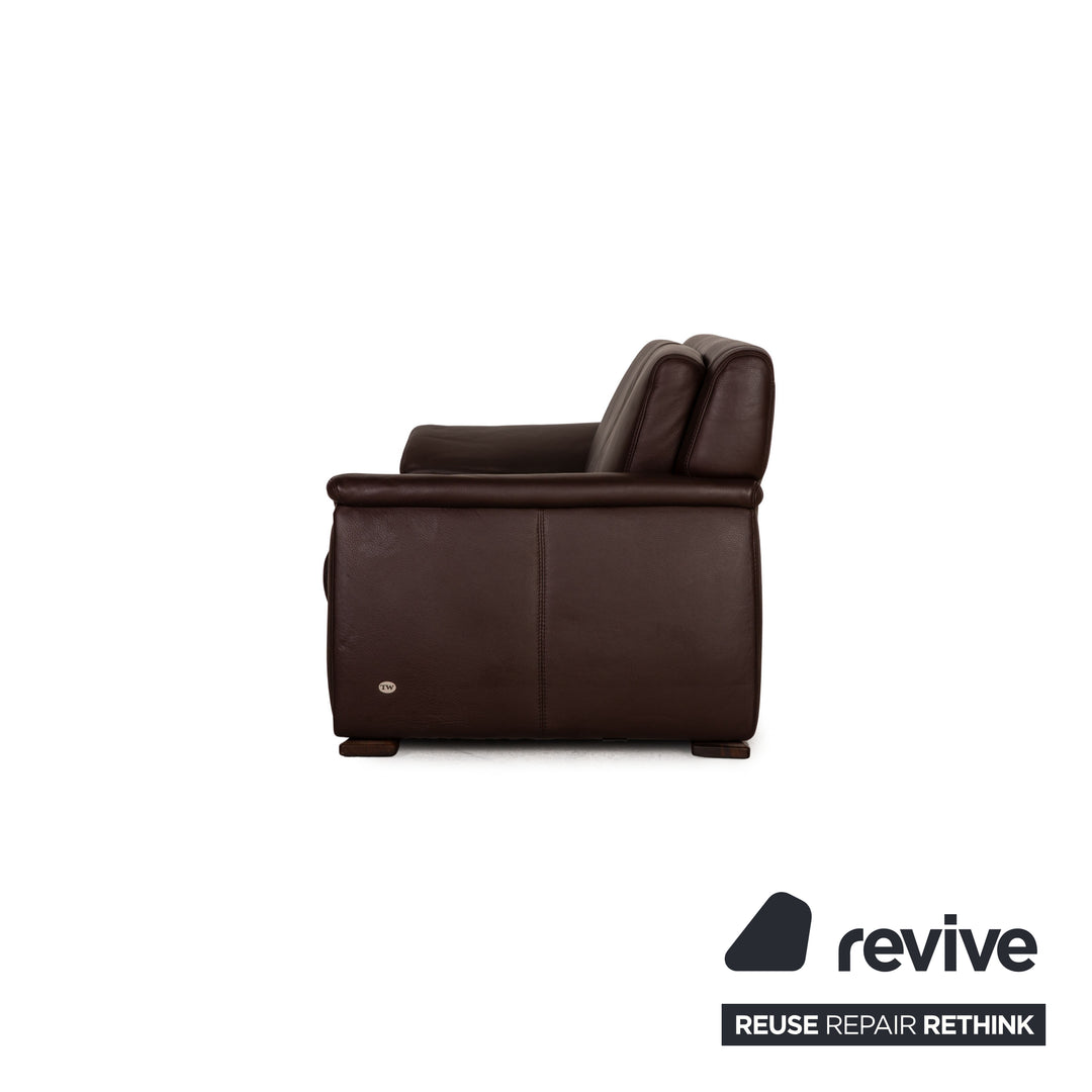 Himolla leather sofa set brown three-seater two-seater sofa couch