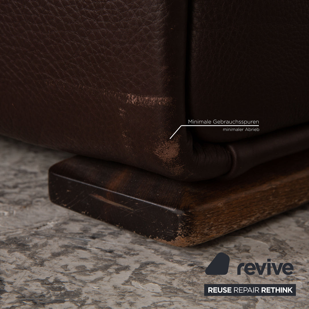 Himolla leather sofa set brown three-seater two-seater sofa couch