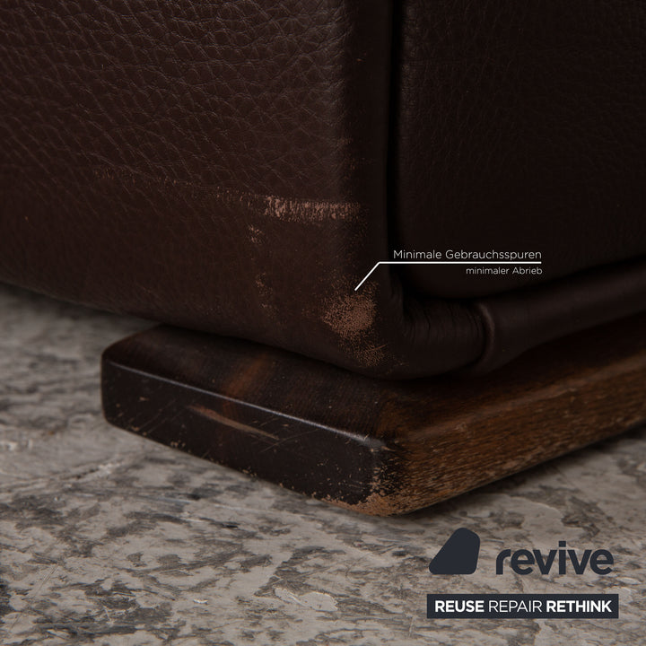 Himolla leather sofa set brown three-seater two-seater sofa couch