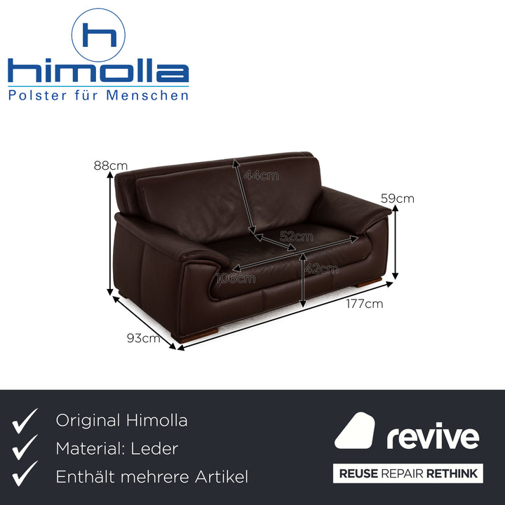 Himolla leather sofa set brown three-seater two-seater sofa couch
