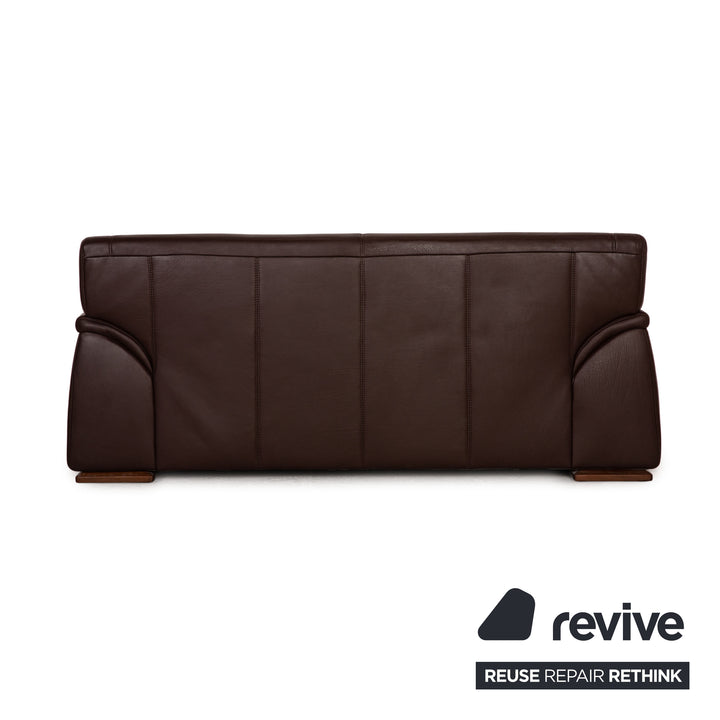 Himolla leather sofa set brown three-seater two-seater sofa couch