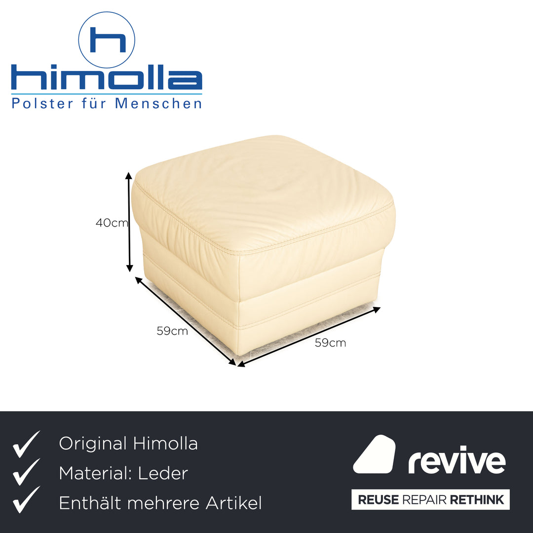 Himolla leather sofa set cream manual function corner sofa stool