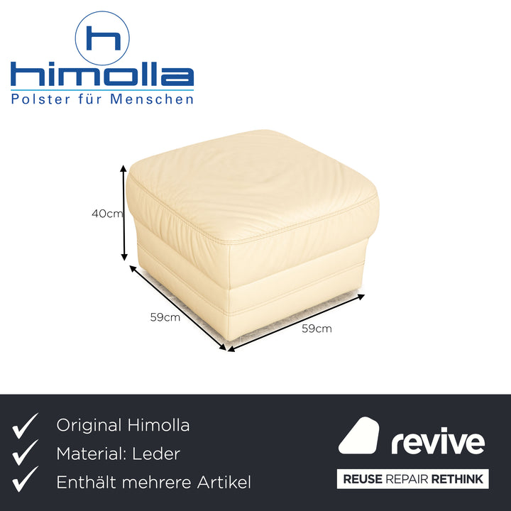 Himolla leather sofa set cream manual function corner sofa stool