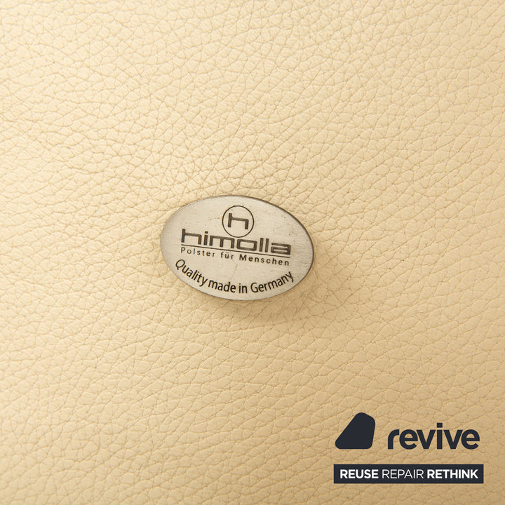 Himolla leather sofa set cream manual function corner sofa stool