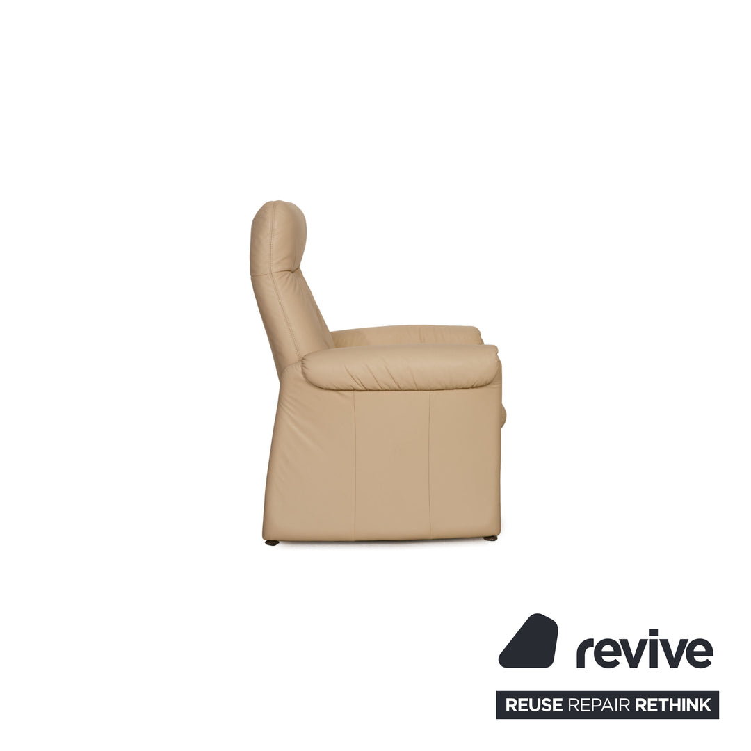 Himolla Leather Sofa Set Cream Two Seater Armchair Sofa Couch