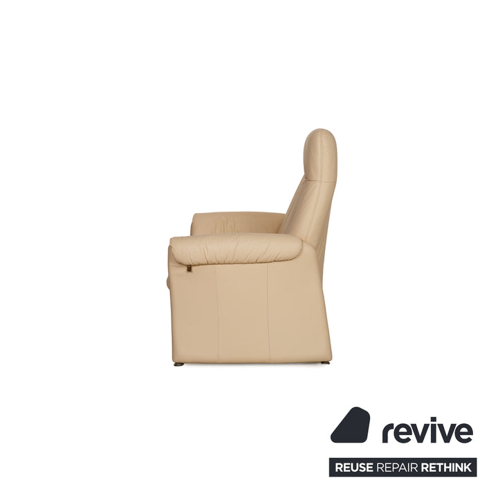 Himolla Leather Sofa Set Cream Two Seater Armchair Sofa Couch