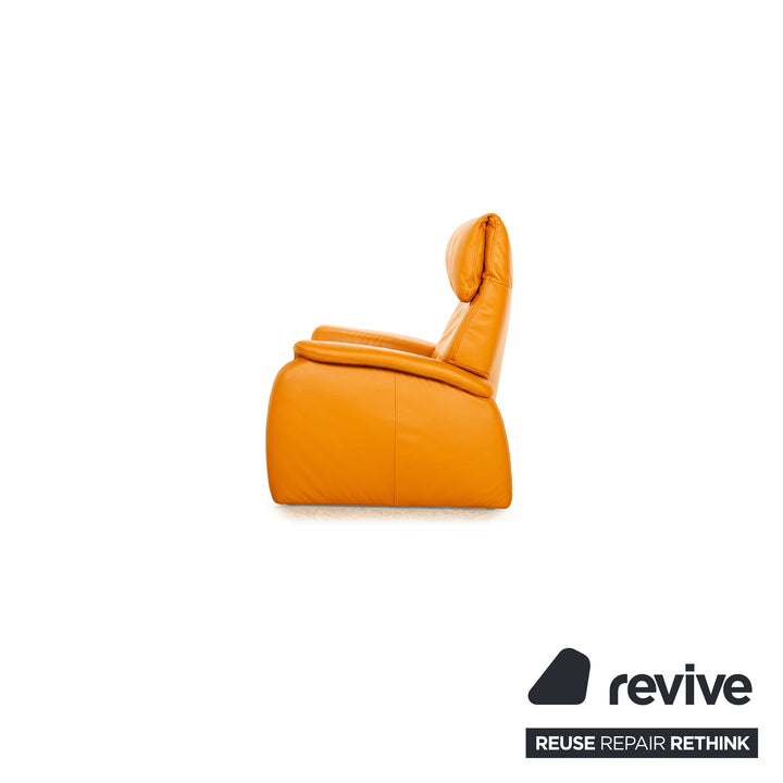 Himolla Leather Sofa Set Orange Apricot Electric Function Recamiere Right Corner Sofa Armchair Sofa Couch