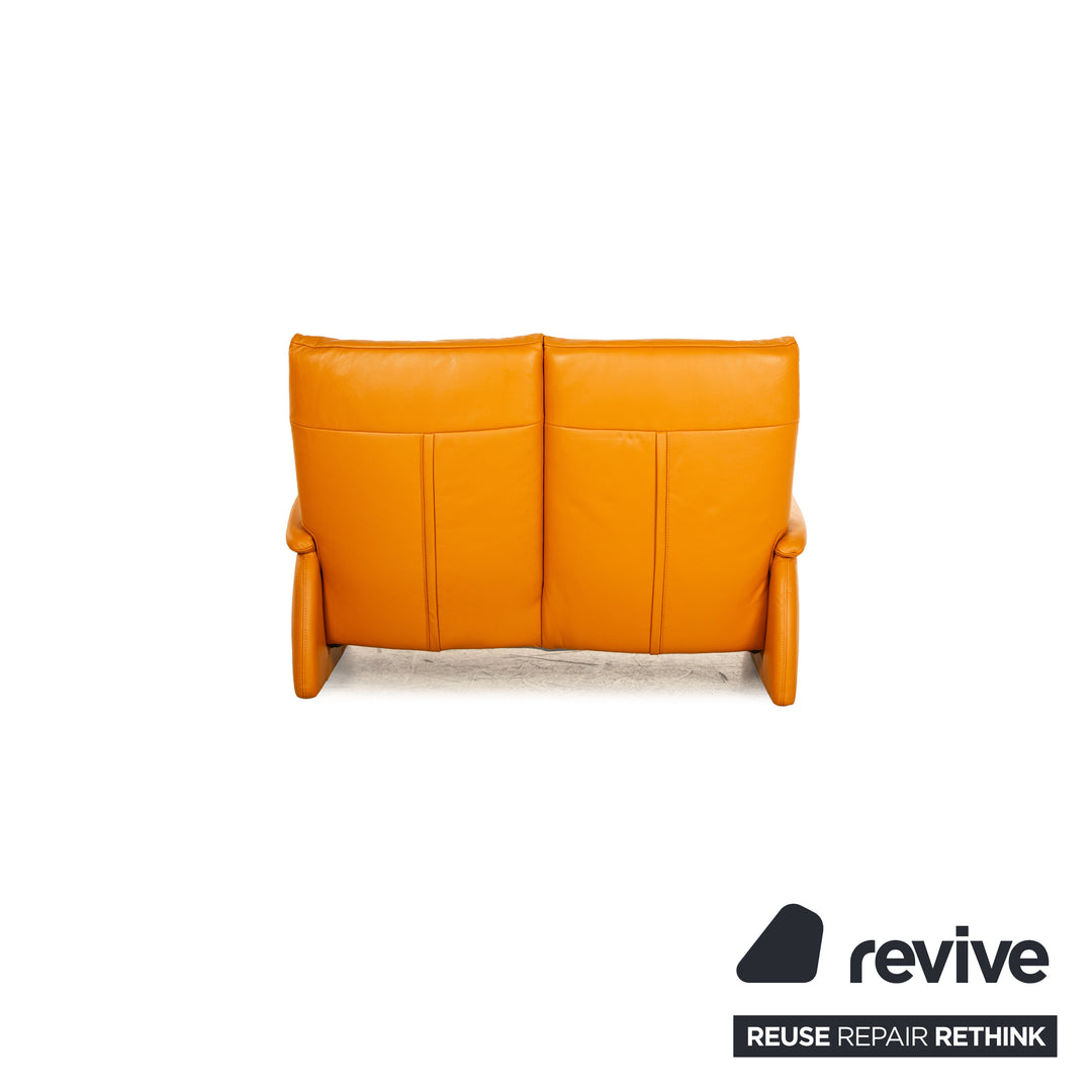 Himolla Leather Sofa Set Orange Apricot Electric Function Recamiere Right Two-Seater Armchair Sofa Couch Status