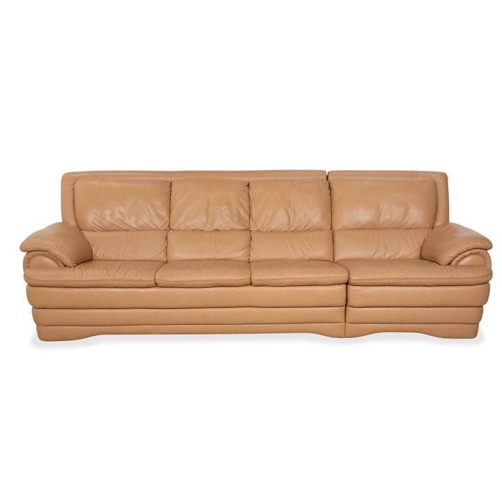 Himolla Leder Viersitzer Braun Beige Sofa Couch