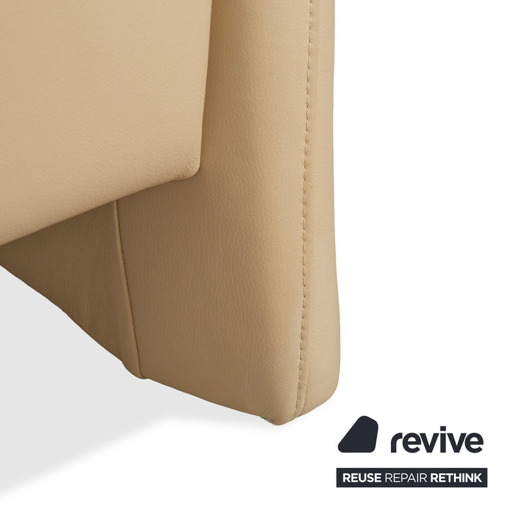 Himolla Leder Zweisitzer Creme Beige Sofa Couch