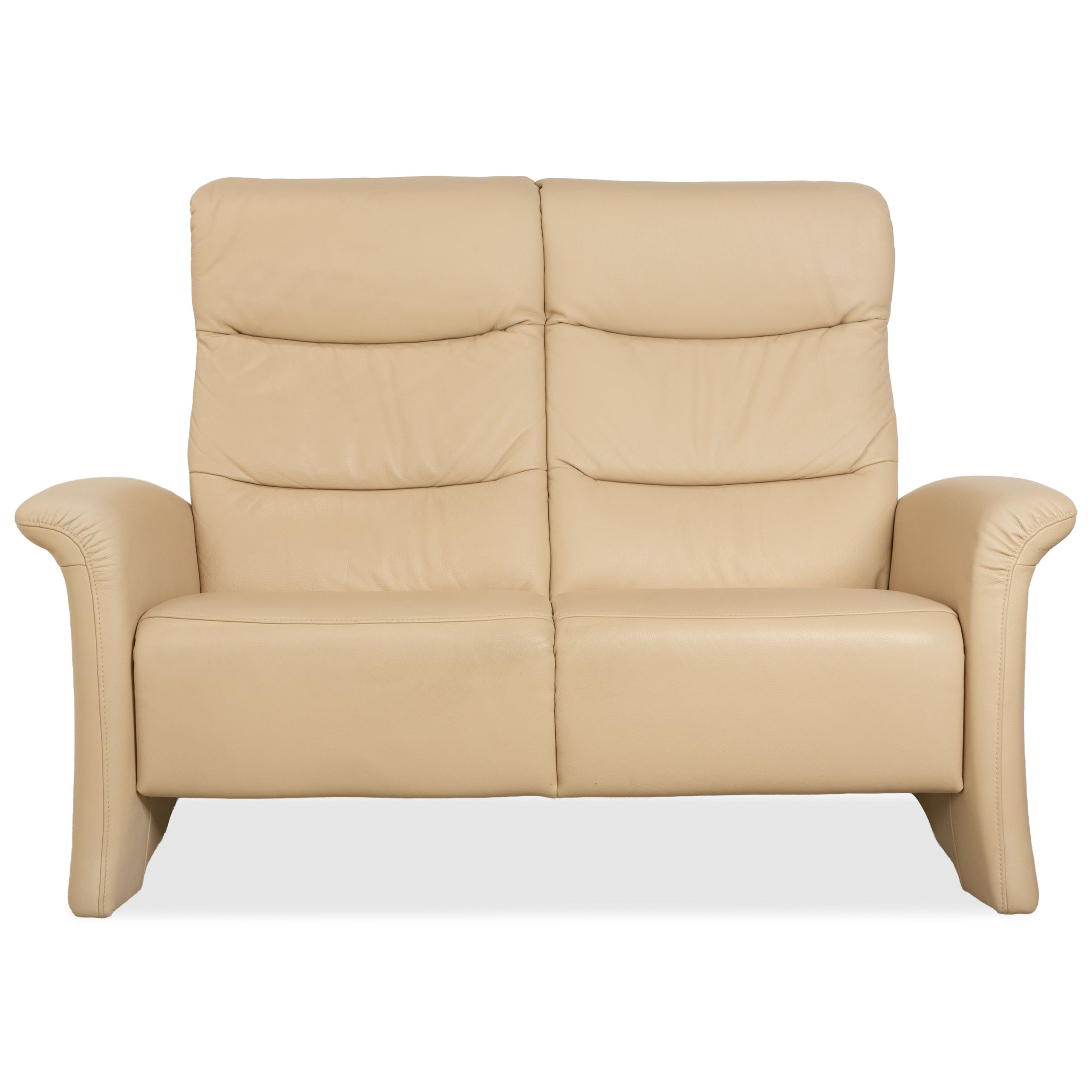 Himolla Leather Two-Seater Cream Beige Sofa Couch