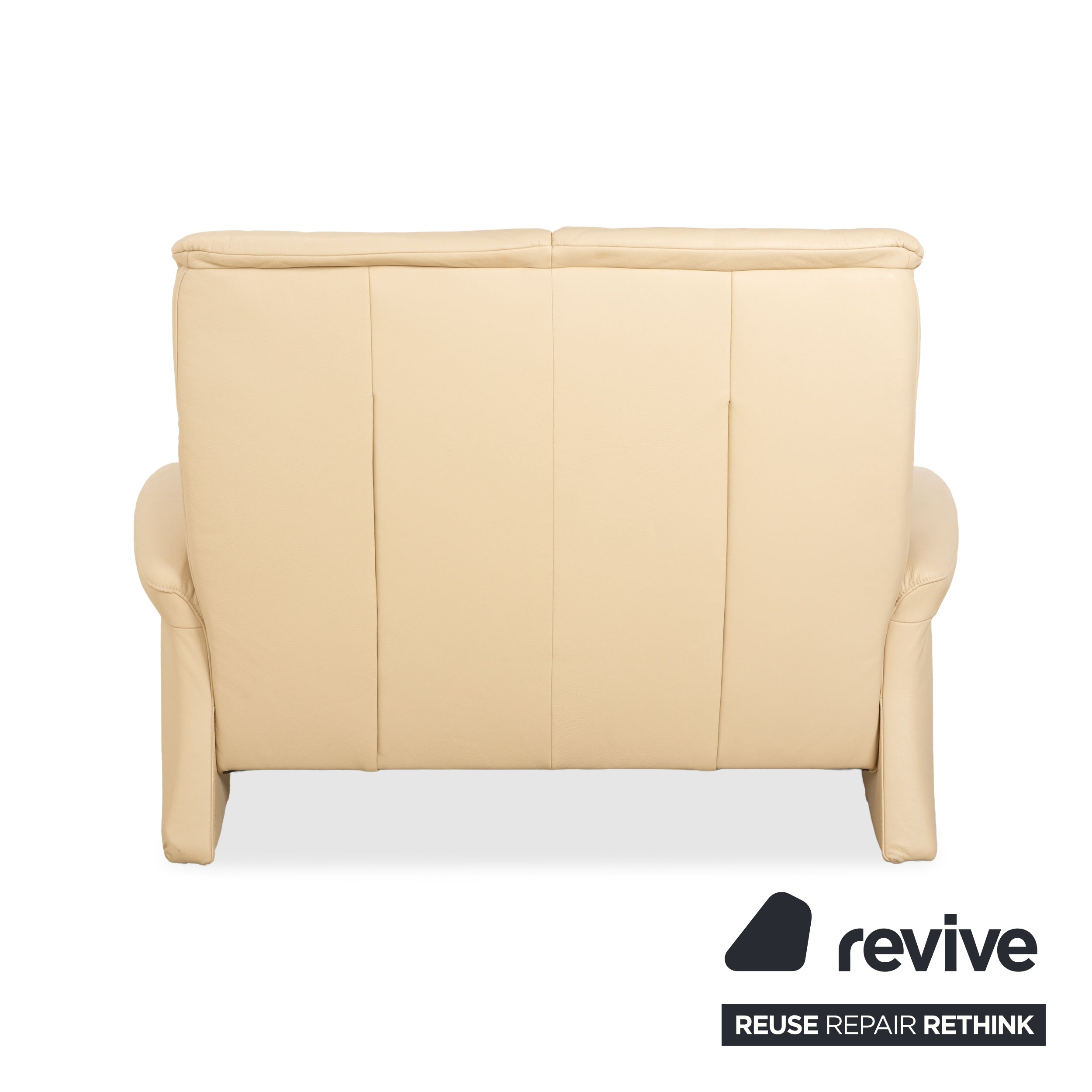 Himolla Leather Two-Seater Cream Beige Sofa Couch