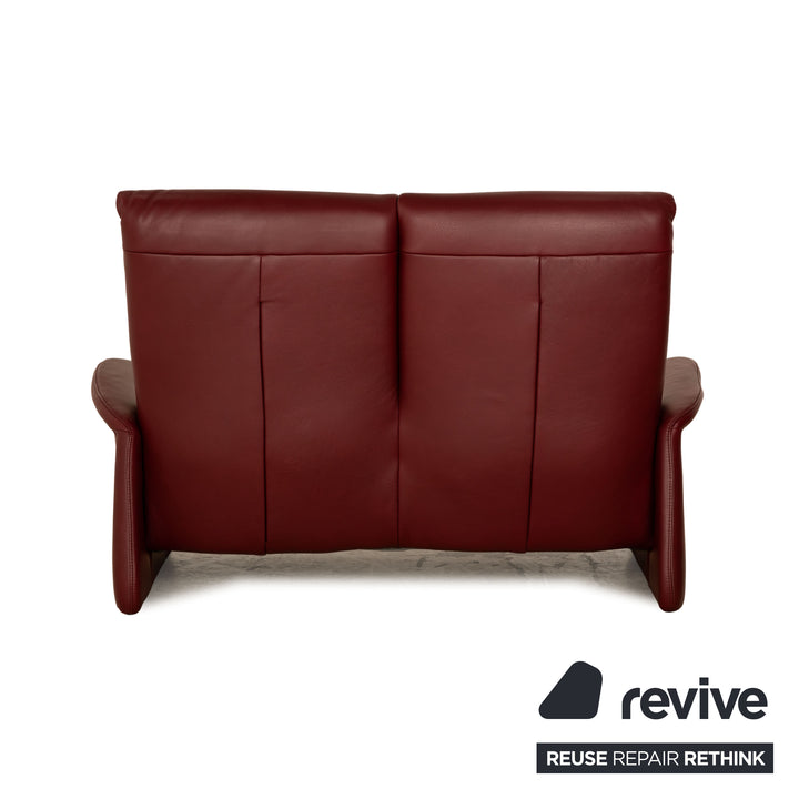Himolla Mondo 4792 Leather Two Seater Red Wine Red Sofa Couch