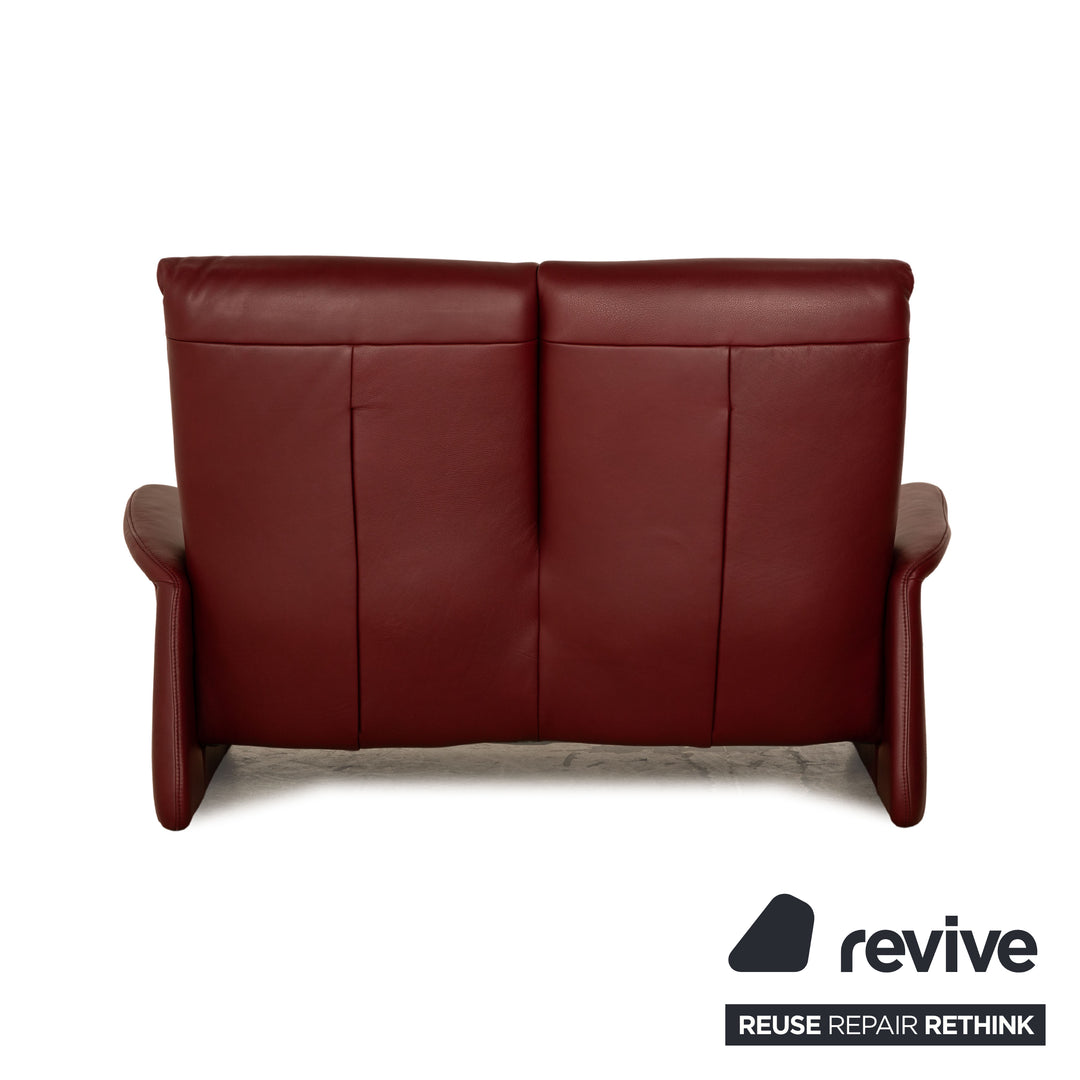 Himolla Mondo 4792 Leather Two Seater Red Wine Red Sofa Couch