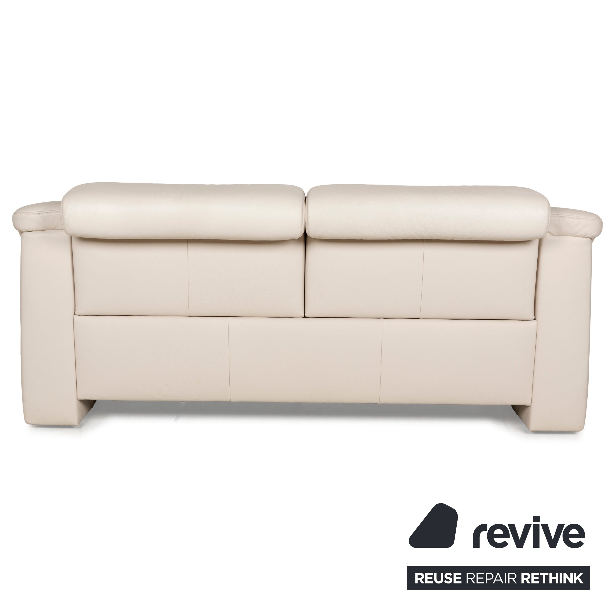 Himolla Planopoly Leder Zweisitzer Creme elektrische Funktion Sofa Couch Relaxfunktion
