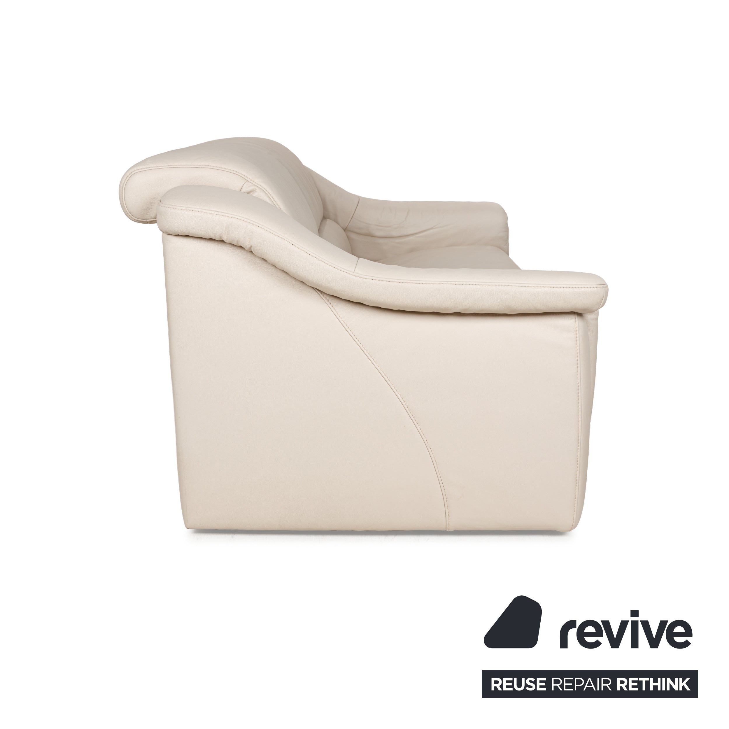 Himolla Planopoly Leder Zweisitzer Creme elektrische Funktion Sofa Couch Relaxfunktion