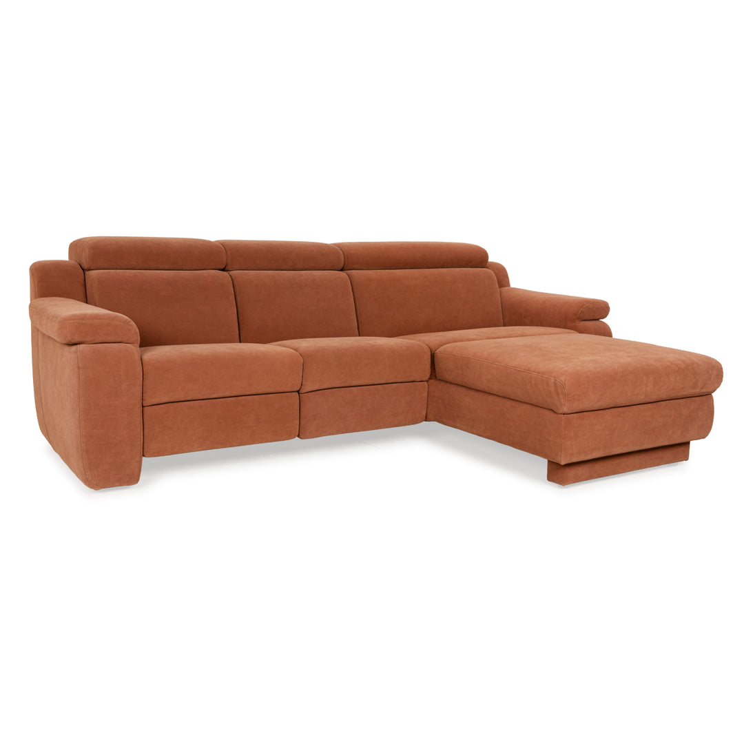 Canapé d'angle en tissu Himolla Planopoly marron camel canapé canapé chaise longue droite fonction manuelle