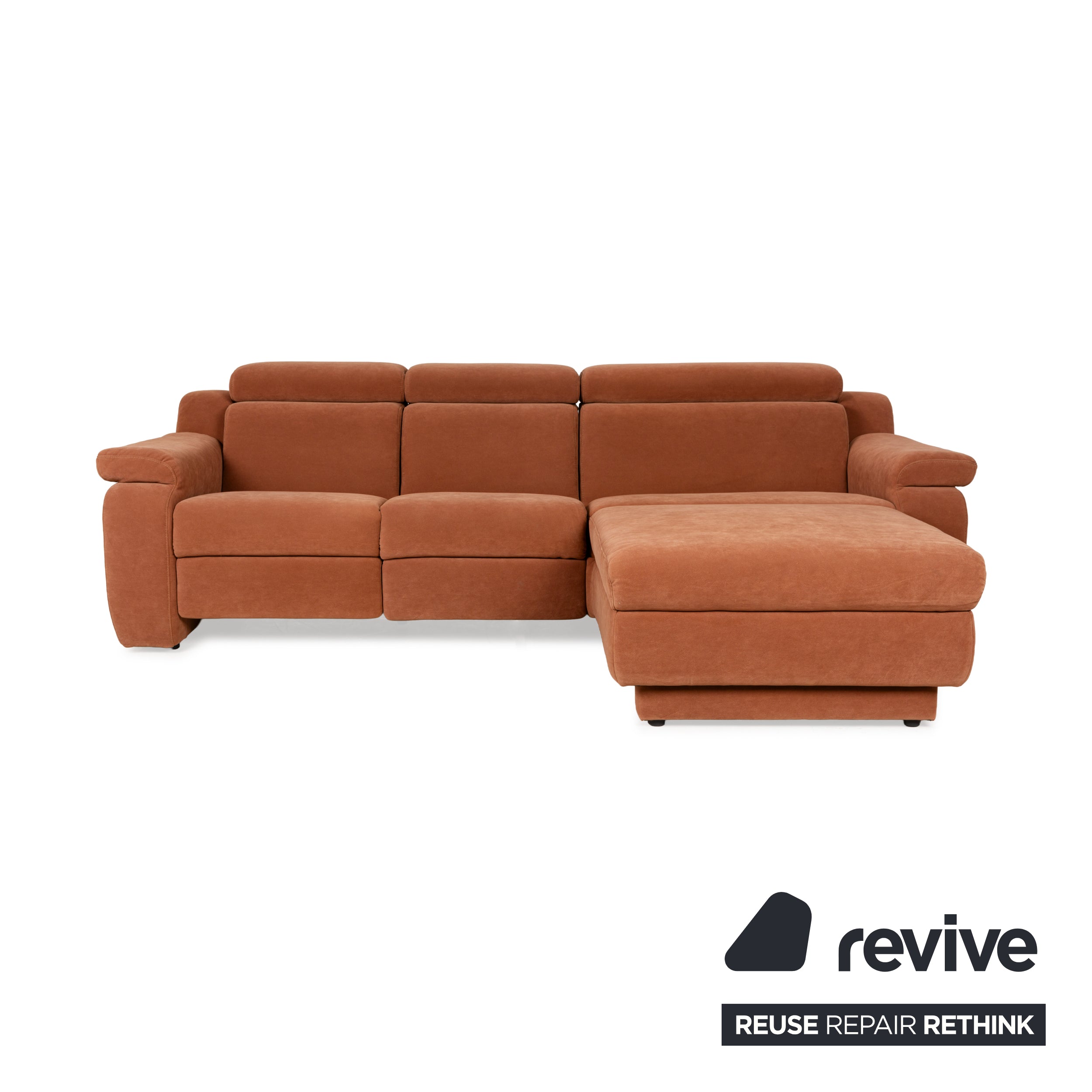 Canapé d'angle en tissu Himolla Planopoly marron camel canapé canapé chaise longue droite fonction manuelle