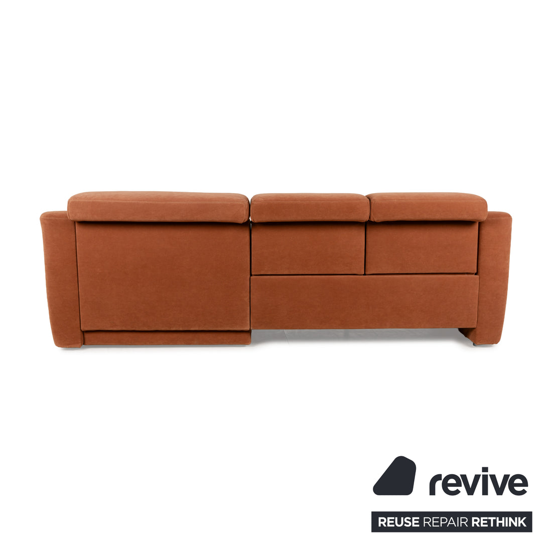 Canapé d'angle en tissu Himolla Planopoly marron camel canapé canapé chaise longue droite fonction manuelle