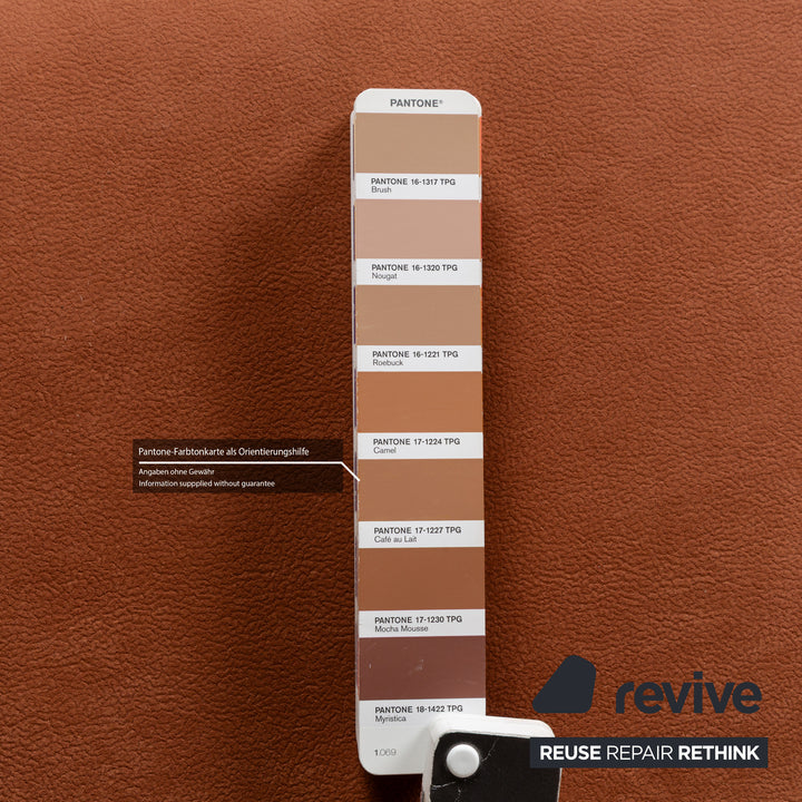 Himolla Planopoly Stoff Garnitur Ecksofa Braun Camel Sofa Couch manuelle Funktion Hocker