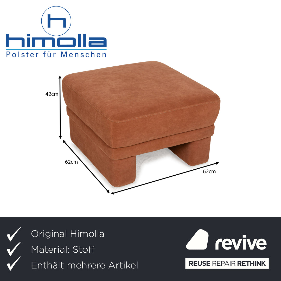 Himolla Planopoly Stoff Garnitur Ecksofa Braun Camel Sofa Couch manuelle Funktion Hocker