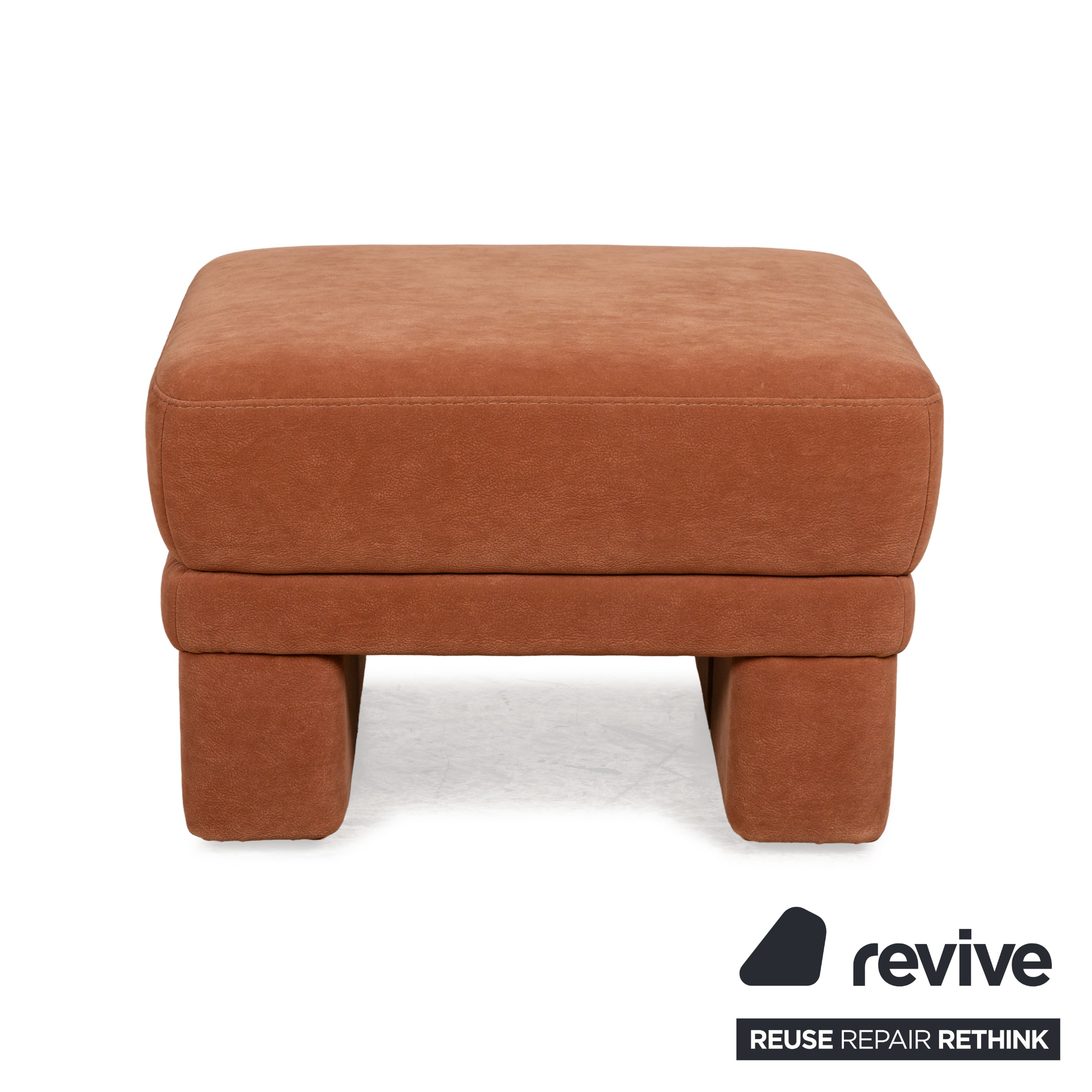 Himolla Planopoly fabric set corner sofa brown camel sofa couch manual function stool