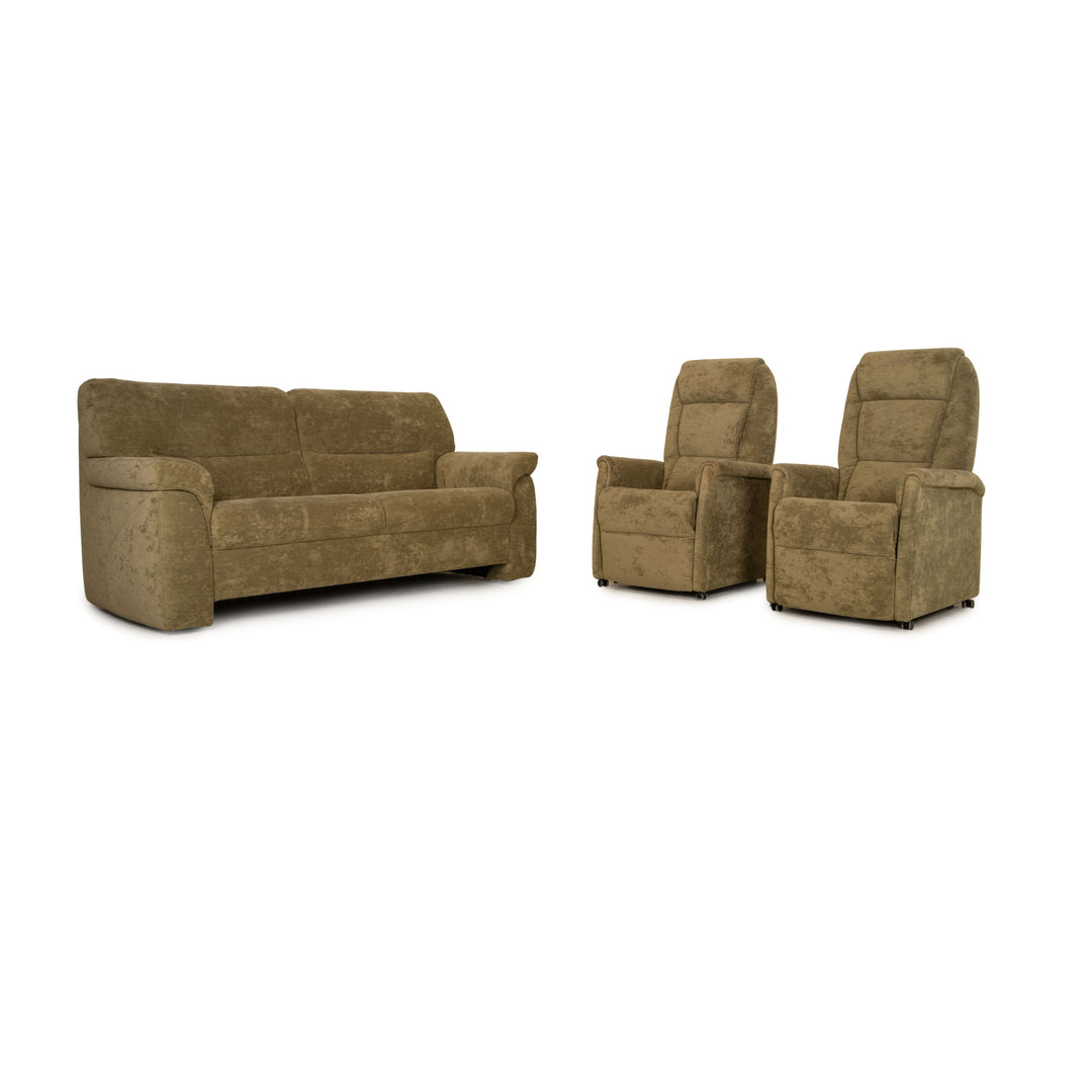 Himolla Planopoly Fabric Sofa Set Green Three Seater Armchair Sofa Couch