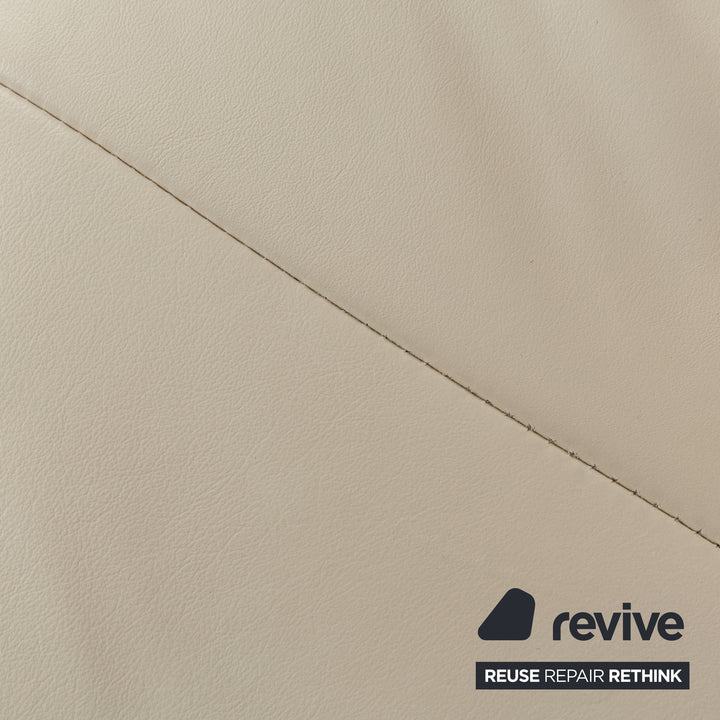 Himolla Poga Leder Zweisitzer Creme manuelle Funktion Sofa Couch