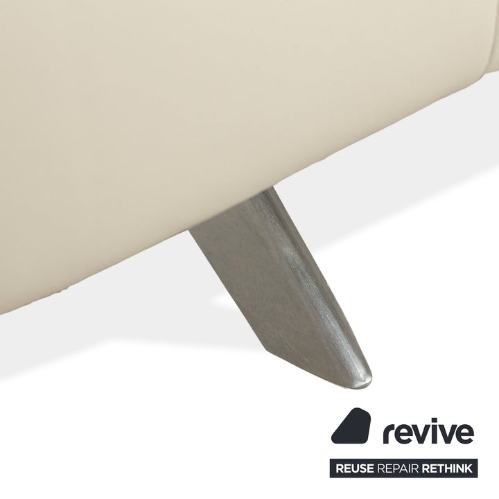 Himolla Poga Leder Zweisitzer Creme manuelle Funktion Sofa Couch