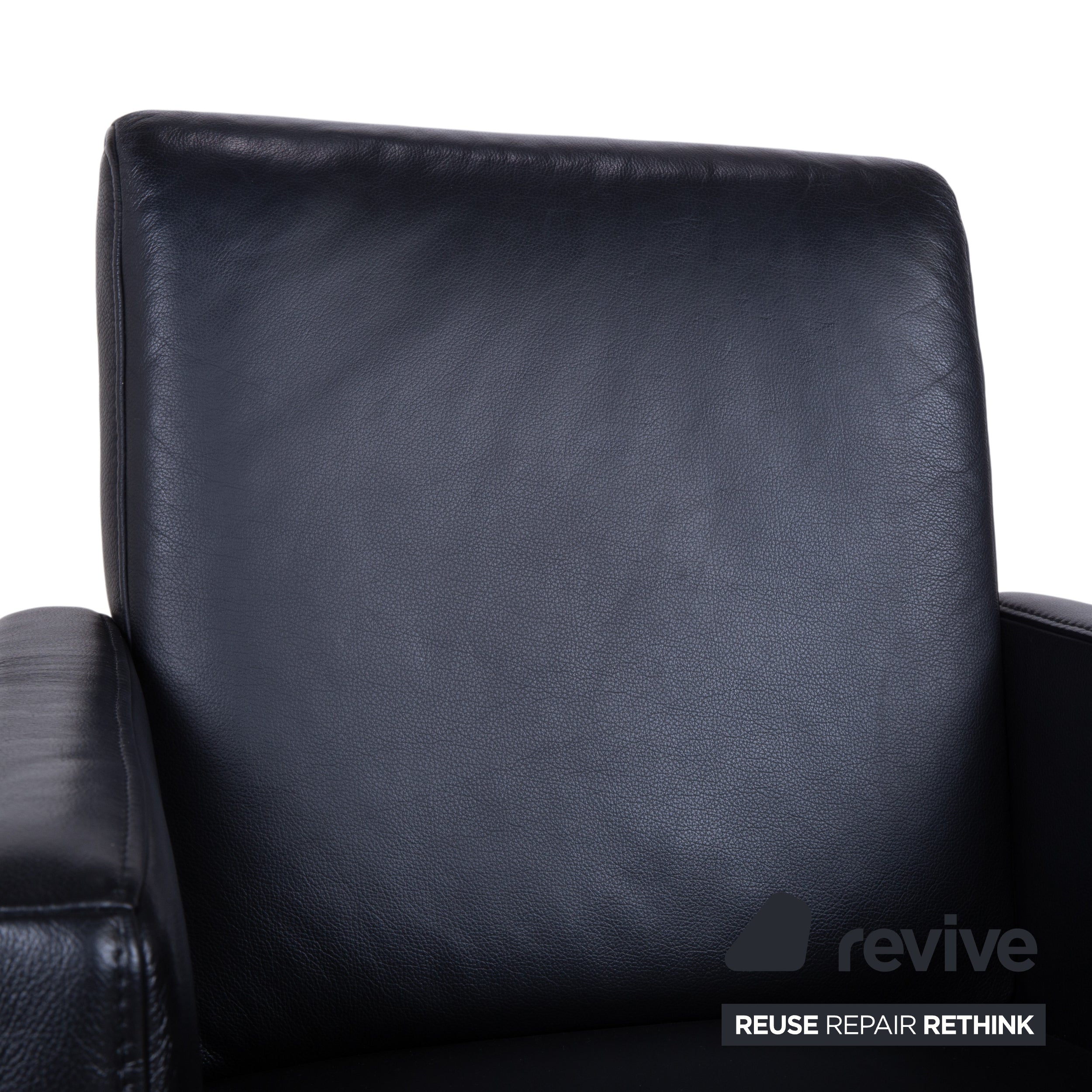 Himolla Leather Armchair Black with Casters