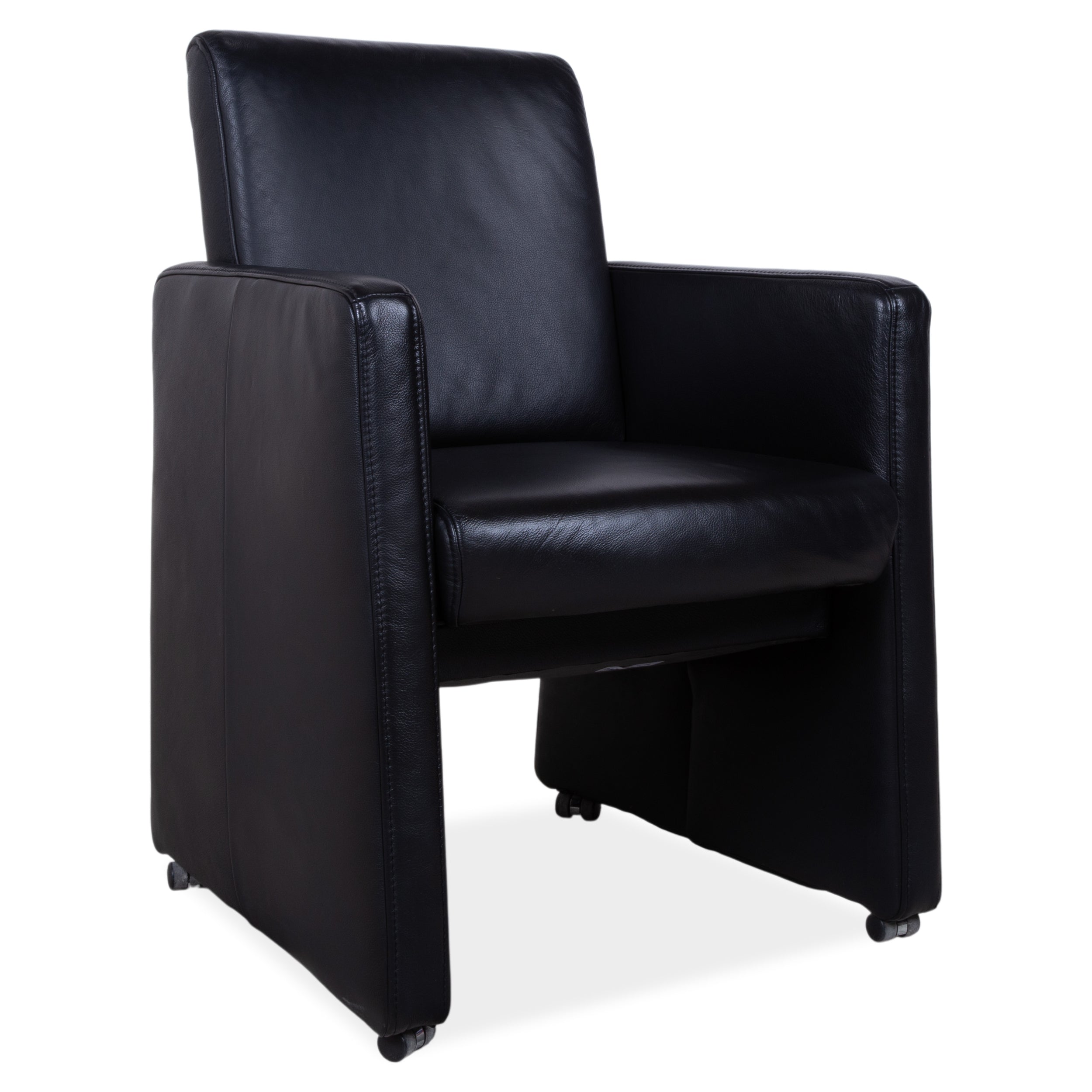 Himolla Armchair Black Leather with Castors