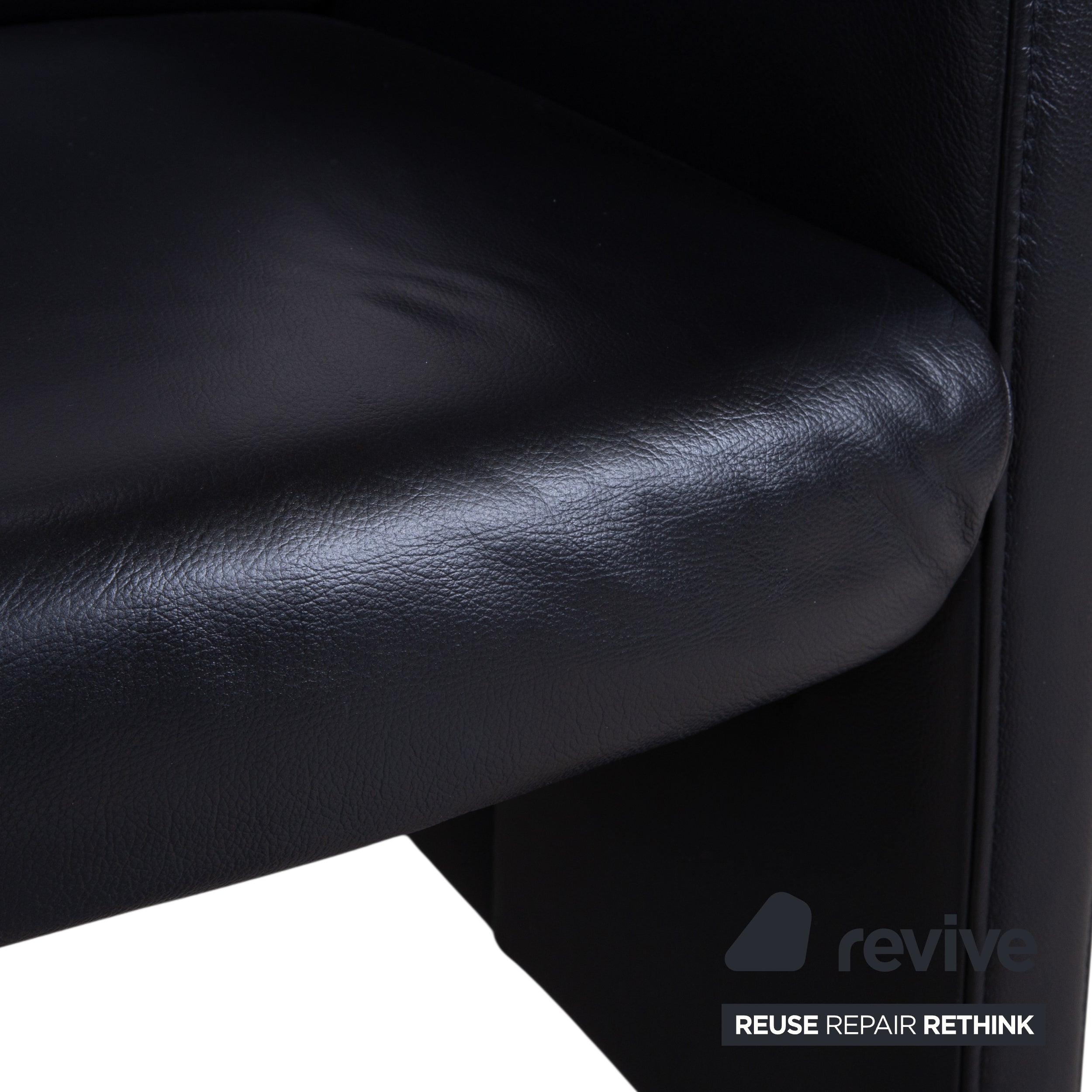 Himolla Leather Armchair Black with Casters