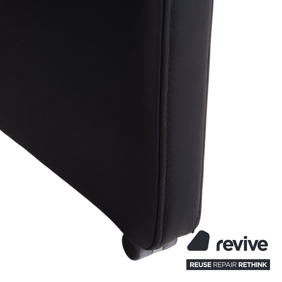 Himolla Sessel Leder Schwarz mit Rollen