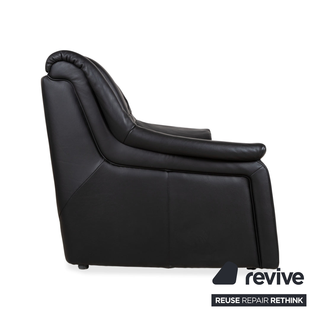 Himolla Sleepoly Leder Zweisitzer Schwarz Sofa Couch