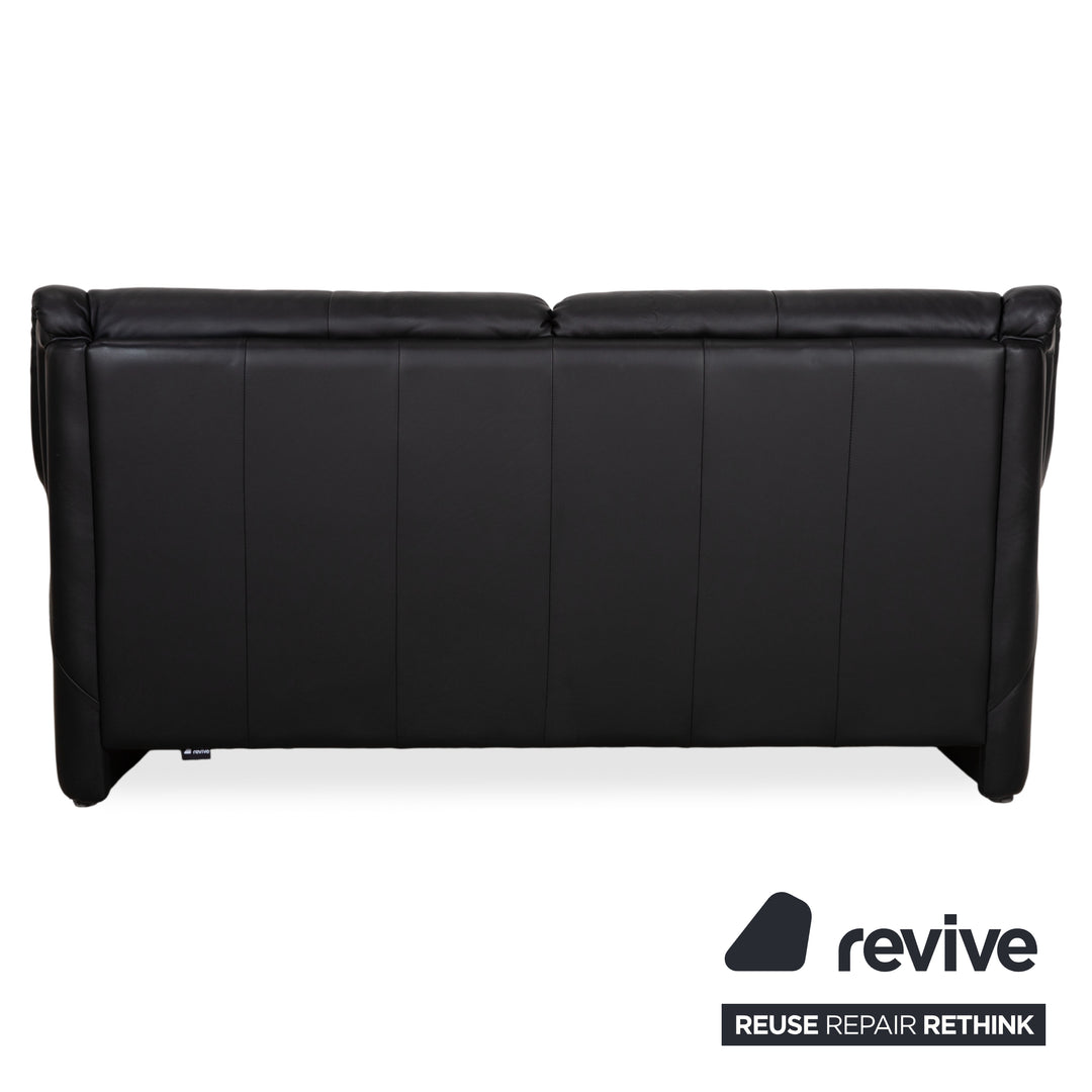 Himolla Sleepoly Leder Zweisitzer Schwarz Sofa Couch