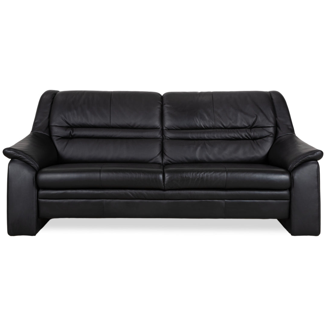 Himolla Sleepoly Leder Zweisitzer Schwarz Sofa Couch