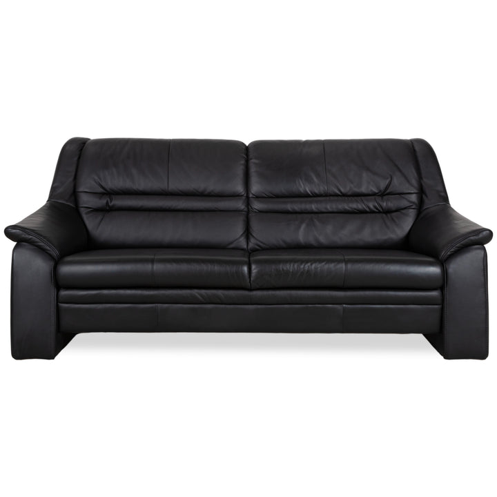 Himolla Sleepoly Leder Zweisitzer Schwarz Sofa Couch