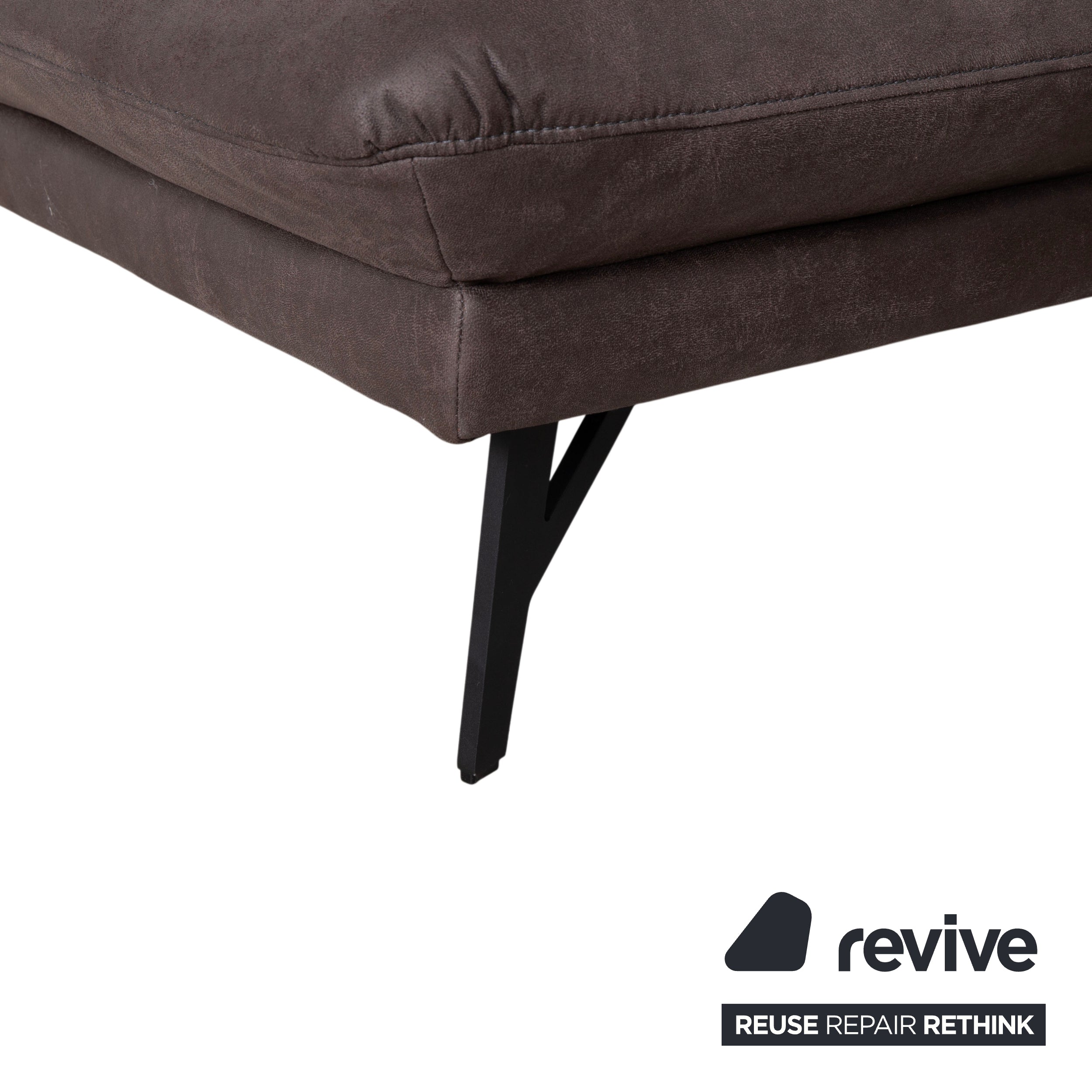 Himolla Stoff Ecksofa Grau Braun Taupe manuelle Funktion Sofa Couch