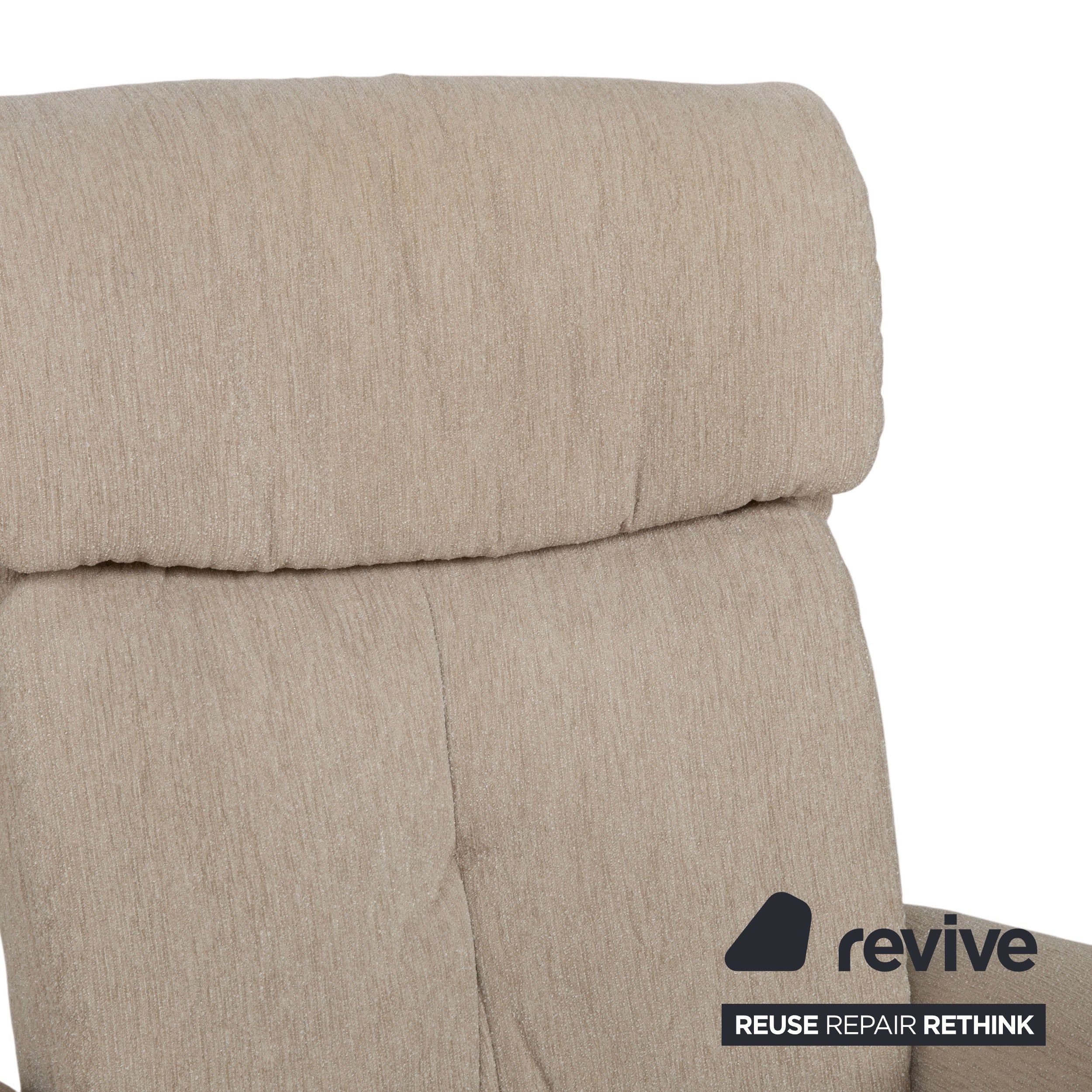 Himolla Stoff Sessel Creme Beige elektrische Funktion Aufstehhilfe