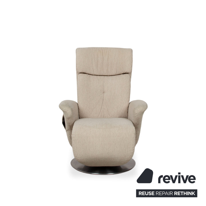 Himolla Fabric Armchair Cream Beige Electric Function Lift-Assist