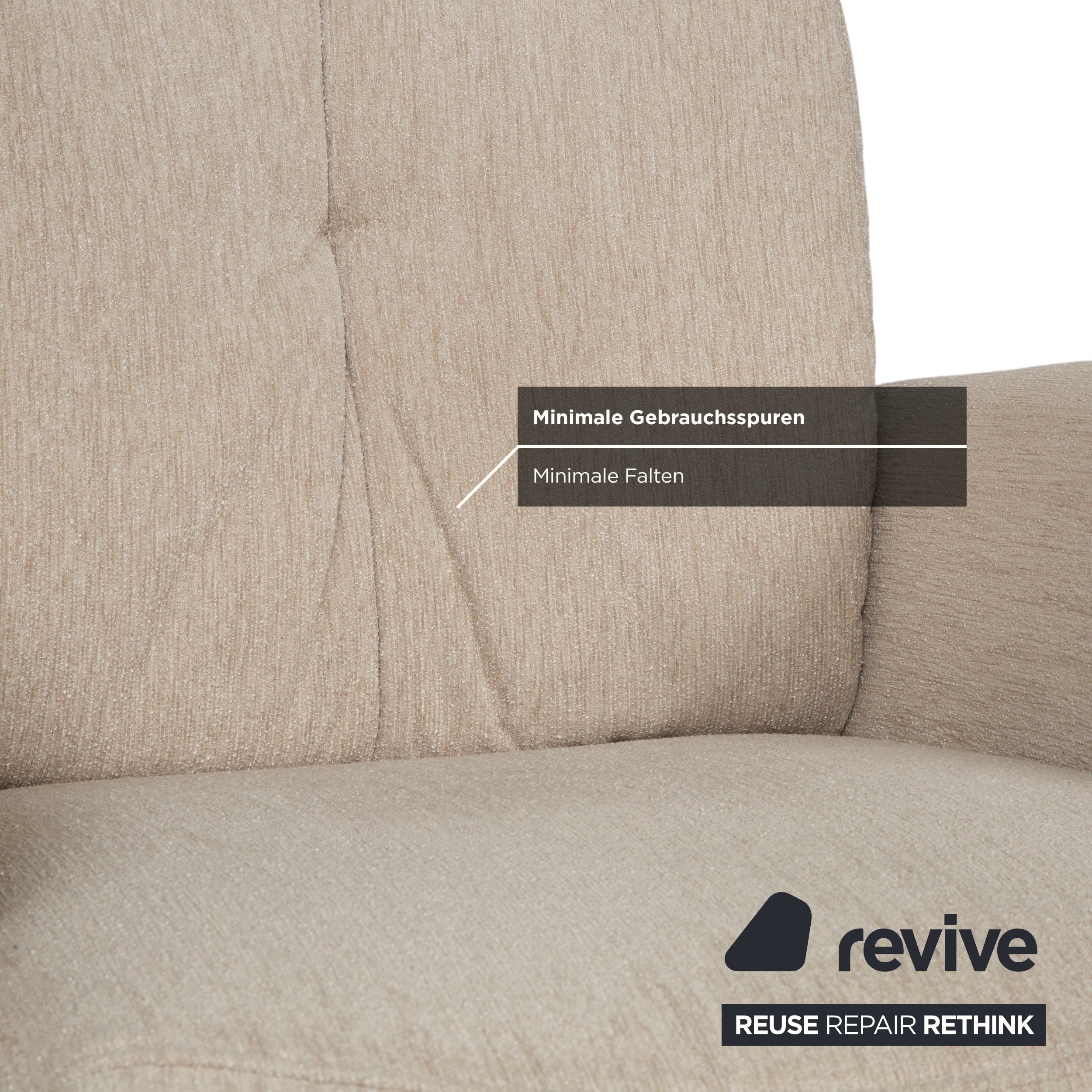 Himolla Stoff Sessel Creme Beige elektrische Funktion Aufstehhilfe