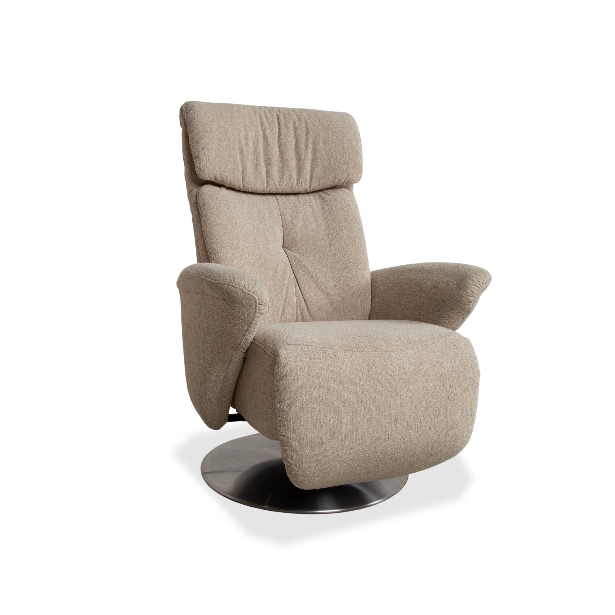 Himolla Stoff Sessel Creme Beige elektrische Funktion Aufstehhilfe
