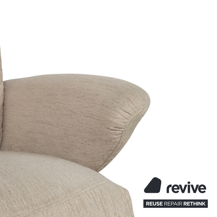 Himolla Fabric Armchair Cream Beige Electric Function Lift-Assist