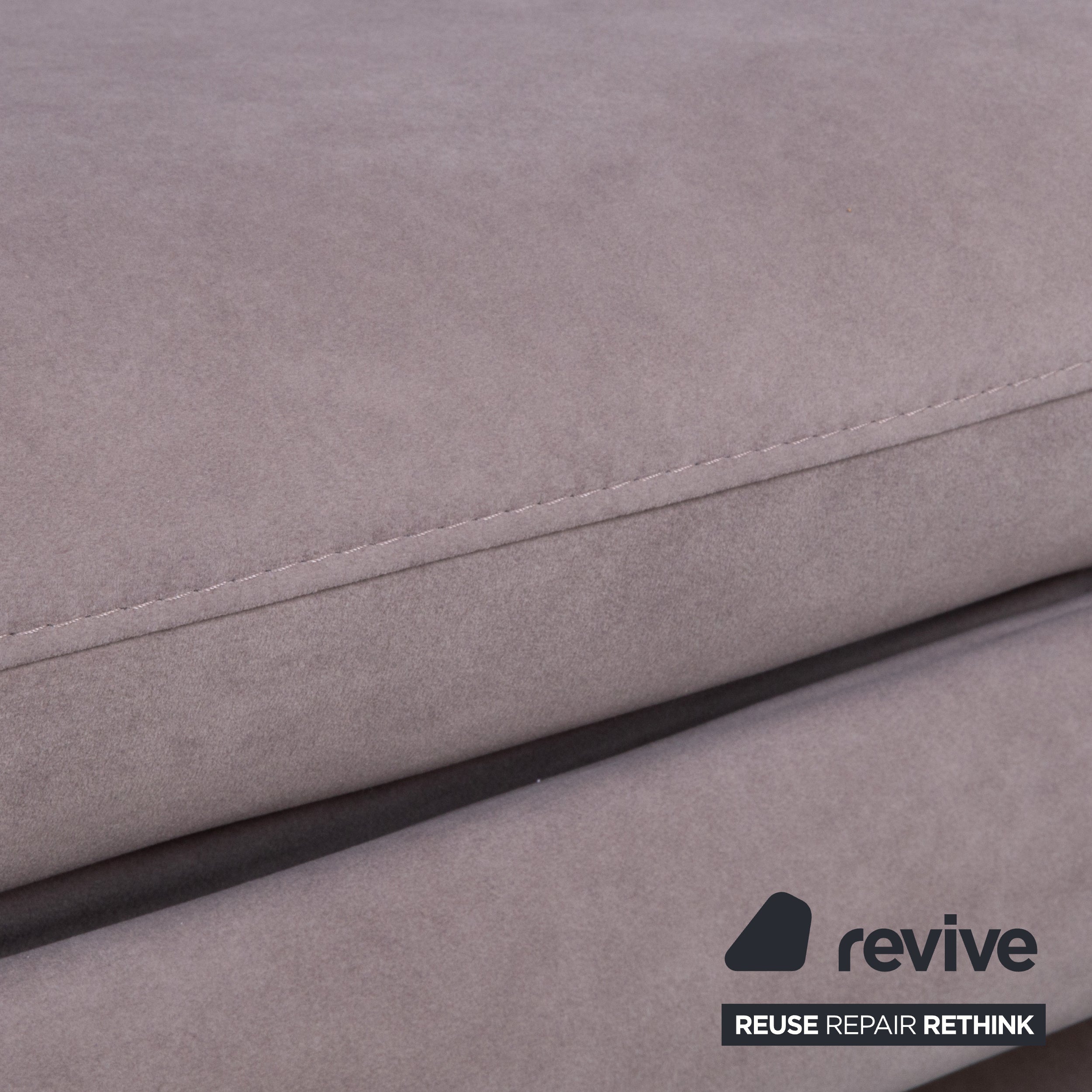 Himolla Fabric Two-Seater Grey Blue Manual Function Sofa Couch