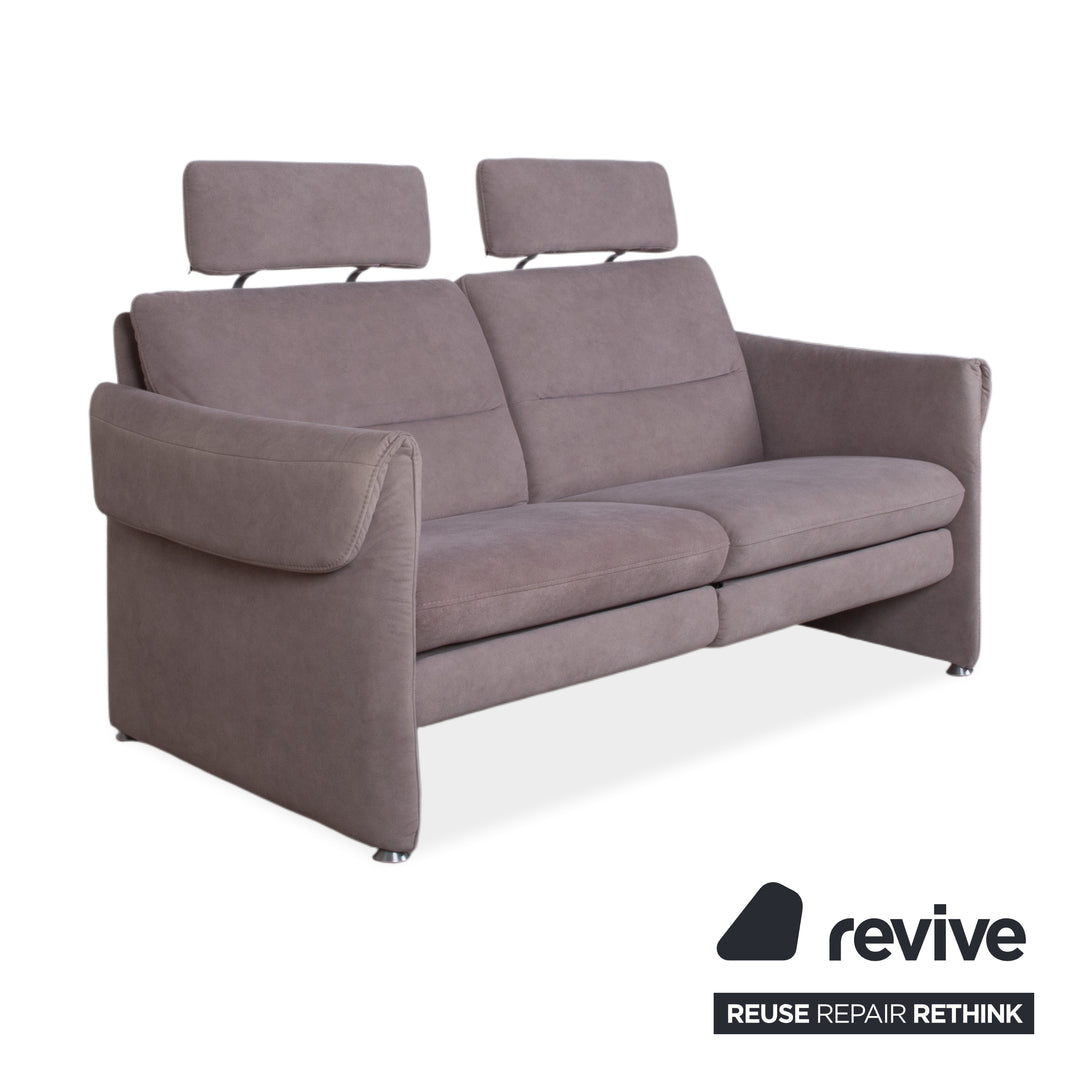 Himolla Stoff Zweisitzer Grau Blau manuelle Funktion Sofa Couch