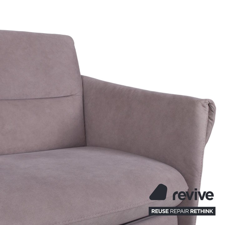 Himolla Stoff Zweisitzer Grau Blau manuelle Funktion Sofa Couch