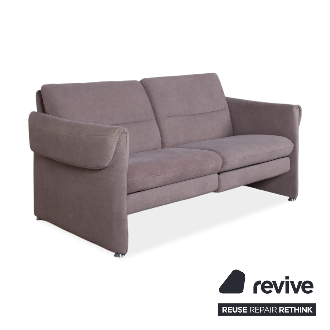 Himolla Stoff Zweisitzer Grau Blau manuelle Funktion Sofa Couch
